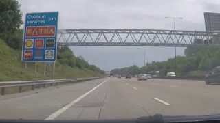 UK Motorways  M25 Anti Clock J10 A3 and Cobham Services [upl. by Ial]