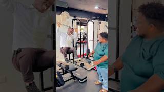 Biggie Gym 🤣 moment ytshorts funnyvideos gymfunnyvideos gym [upl. by Ahsiemac]