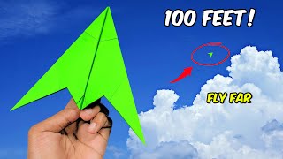 How to make a Paper Airplane that FLIES 100 FEET Triangle Plane Fly Far [upl. by Eibbil273]