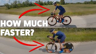 TRIATHLON BIKE vs ROAD BIKE Exact Time Saving for Every Distance Race [upl. by Merwyn]