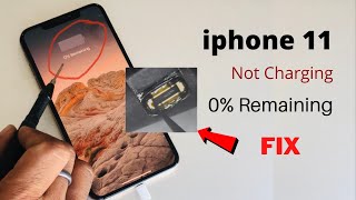 iPhone 11 0 Remaining On Charging Charging stuck at 0 fix [upl. by Ahtiekahs9]