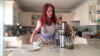 Green Juice Recipe How to Juice Kale in a Centrifugal Juicer for Green Juice [upl. by Nodnol]