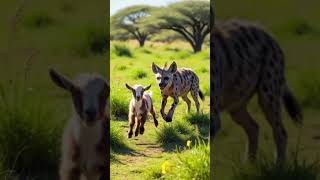 A Struggle for Survival Hyena attack shorts youtubeshorts trendingshorts [upl. by Adav]