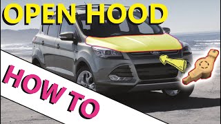 How to Open the Hood in a 20132019 Ford Escape [upl. by Leahci]