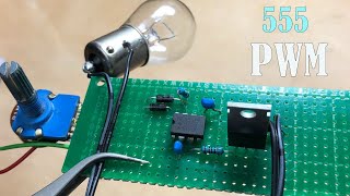 DIY PWM Controller with 555 Timer  Light Dimmer amp Motor Speed Control [upl. by Lipson]