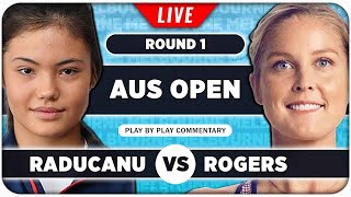 RADUCANU vs ROGERS • Australian Open 2024 • LIVE Tennis PlaybyPlay Stream [upl. by Yvonne]