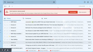 How to Clean up space in Gmail  Gmail Storage full  Cant send or receive emails in gmail [upl. by Stetson]