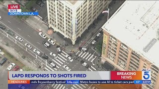 LAPD responds to call of shots fired in downtown LA [upl. by Nehcterg]