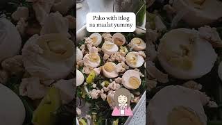 Pako with red egg yummy 😋🤤 youtube youtubeshorts yummy subscribe foodie veggies egg [upl. by Ynabla119]