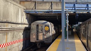 ᴴᴰ MTA New York City Subway R68A Q Train Newkirk Plaza [upl. by Atnes]