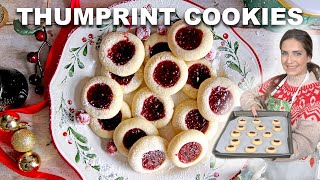 Thumbprint Cookies Cookies  Super Easy Holiday Recipe [upl. by Bohman]