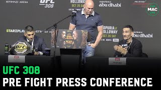 UFC 308 Press Conference Max Holloway vs Ilia Topuria Full [upl. by Lore]