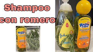 SHAMPOO CON ROMERO PARA CRECER EL CABELLO Y DETENER LA CAÍDA egregaromero al shampoo de tu niña [upl. by Ahtnamys]