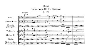 Wolfgang Amadeus Mozart  Bassoon Concerto in BFlat Major K 191 [upl. by Nitreb739]