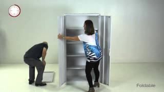 Foldable Storage Cupboard Assembly Video [upl. by Fredie]