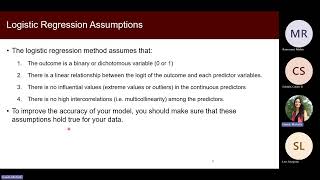 2024 Summer Session 2 Logistic regression in R Diagnostics and Implementation [upl. by Kalk]