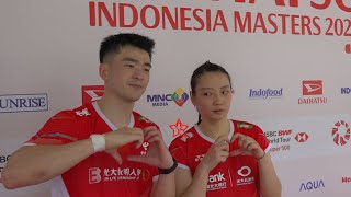 Interview Zheng Siwei amp Huang Yaqiong China  Daihatsu Indonesia Masters 2024  Jan 26 [upl. by Valonia]