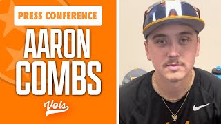 Tennessee Baseball Aaron Combs previews the College World Series Finals [upl. by Accemahs]