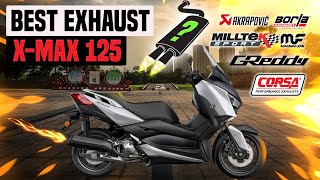 Yamaha XMAX 125 Exhaust Sound🔥AkrapovicArrowGPRIXRaceJCostaLeoVinceMivvScorpionYasuni [upl. by Beeson]