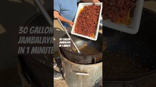 30 Gallon Jambalaya in 1 minute short jambalaya [upl. by Mosenthal]