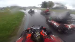 Lime Rock 6Hour Endurance Karting Series  heavy rain stint [upl. by Hilario]