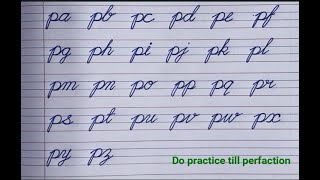 Connecting Letter p with Alphabets a to z  Cursive Handwriting Improvement Practice  Lesson20 [upl. by Belcher929]