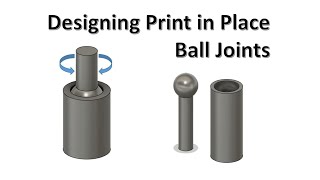 Designing Ball and Socket Joints  Print in Place  Fusion 360  3D Printing [upl. by Nyllaf605]