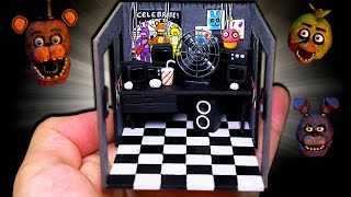 Making FNAF 1 MINIATURE OFFICE ➤ FNAF 1 Establishment ★ Polymer clay and Cartboard Tutorial [upl. by Niret]