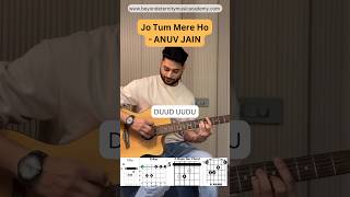 Jo tum mere ho Easy Guitar Strum amp Chords Tutorial anuvjain guitar shorts [upl. by Talia]