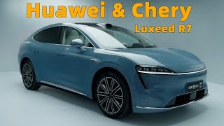 Huawei amp Chery Luxeed R7 Details Starts at 37000 800V Fast Charging Competes with Tesla Model Y [upl. by Aramo257]