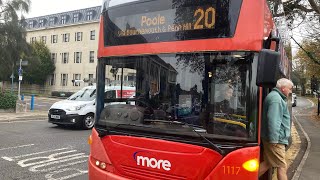 Morebus 2008 Scania N270UD OMNICity HW58 ATU on the 20 to Poole  081124 [upl. by Enitsej]