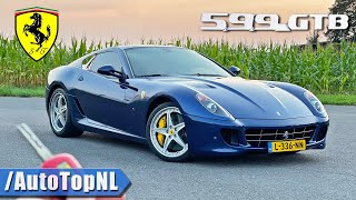 FERRARI 599 GTB HGTE  327KMH REVIEW on AUTOBAHN NO SPEED LIMIT by AutoTopNL [upl. by Jermyn]