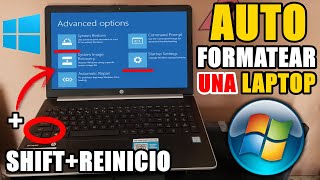 Como Auto Formatear una Laptop con Windows 10 8  81  7  Vista Fácil y Rápido RECOVERY [upl. by Notle]