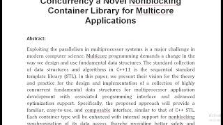 LC DC Lockless Containers and Data Concurrency a Novel Nonblocking Container Library for Multicore A [upl. by Obeng328]