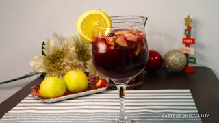 SANGRIA DE FRUTAS Receta fácil y deliciosas vino con fruta 🍇 [upl. by Talmud]