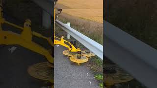 Roadside Grass Cutter in Action 🚜🌿 RoadMaintenance InnovativeTech [upl. by Dorraj618]