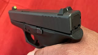 Glock 42 Upgrades Part 1 XS Big Dot tritium sights unboxing amp review [upl. by Nerad]