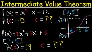 Intermediate Value Theorem Explained  To Find Zeros Roots or C value  Calculus [upl. by Hildegaard940]