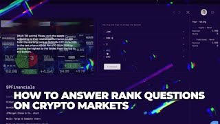 Crypto Market Analysis  How to Answer Rank Questions in Cindicator app [upl. by Barnebas]