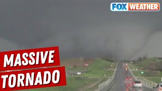 Massive Wedge Tornado Moves Through Iowa [upl. by Rosenbaum]