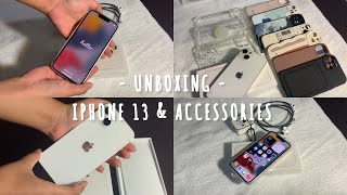 iPhone 13 Unboxing in 2022  Starlight 128 GB  Accessories From SHEIN [upl. by Sherwood]