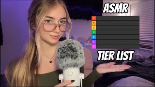 Ultimate ASMR Tier List mouth sounds hand sounds soft spoken popular triggers [upl. by Loredo588]