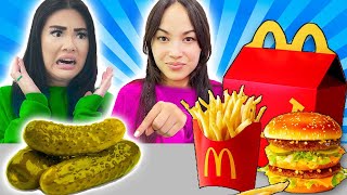 I LET MY FRIENDS CHOOSE WHAT I EAT FOR 24 HOURS  LILY CRAZY FOOD CHALLENGE BY SWEEDEE [upl. by Milone]