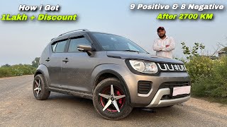 Maruti suzuki ignis 9 Positive amp 8 Negative  Ignis Owner Review  1 lakh  Discount [upl. by Aridnere191]