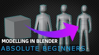 Tutorial Blender MODELLING For Absolute Beginners  Simple Human [upl. by Sibel699]