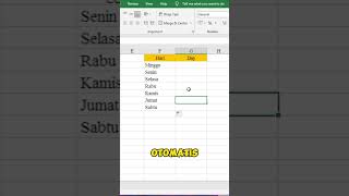 Cara Menuliskan Hari Pada Excel excel belajarmicrosoftoffice exceltips [upl. by Wynn]