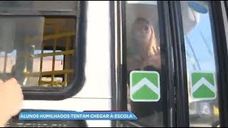 Motorista prende repórter em ônibus após denúncia de estudantes no Rio [upl. by Attinahs]