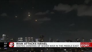 Iran fires at least 180 missiles into Israel as regionwide conflict grows [upl. by Falkner69]