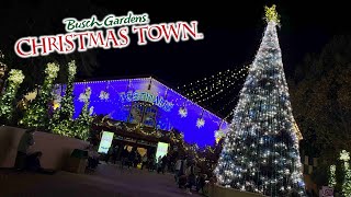 Christmas Town at Busch Gardens Williamsburg 2023  Opening Night Visit [upl. by Aderfla709]