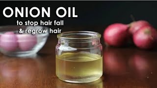 Homemade onion serum for hair growth and to stop Hair fall  Onion serum for hair  Onion hair oil [upl. by Michelle]